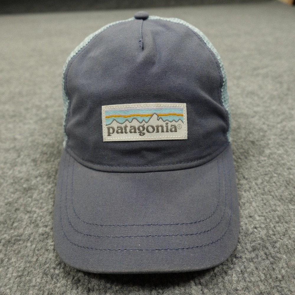 Patagonia Hat Cap Snap Back Mens One Size Blue Trucker Mesh Adjustable